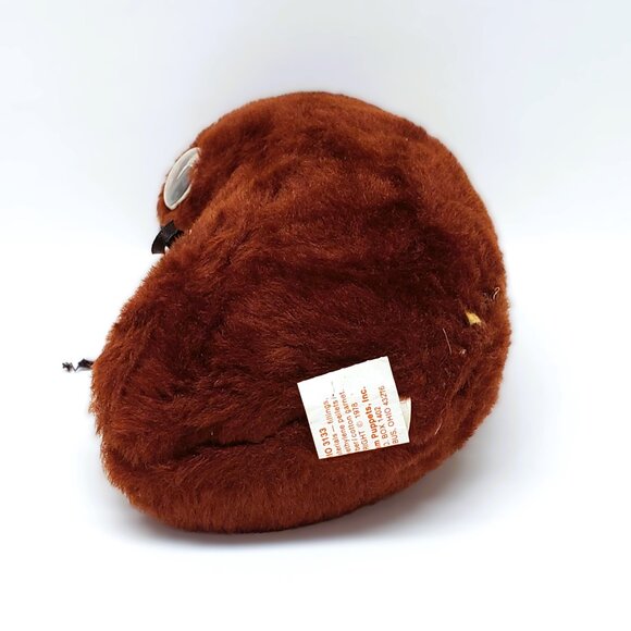 Vtg 1978 Plush Coffee Bean Bag Googly Eyes Sheram Puppets 7.25" USA Made - Picture 5 of 7